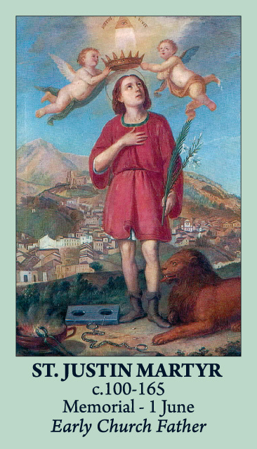 St. Justin Martyr Prayer Card